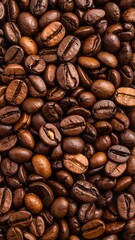 Obraz premium Roasted coffee beans close-up