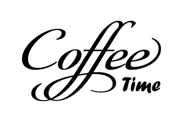 Coffee Time - コーヒーをゆっくり楽しんでいる、Coffee Time（コーヒー時間）をイメージしたロゴマーク
