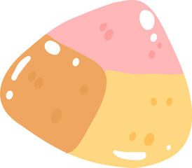 Cute Tricolor Bread Illustration