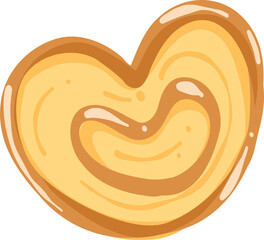 Cute Orejas Pastry Illustration