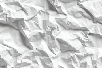 Obraz premium Closeup of Wrinkled White Paper Texture