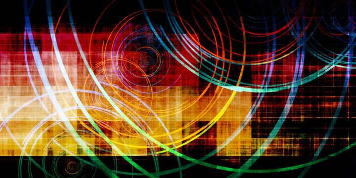 Abstract Data Visualization Background For Information Technology