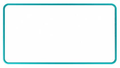 Obraz premium A rectangular shape with rounded corners, a teal outline and a white center