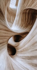 Obraz premium Swirling, textured canyon, light browns & whites