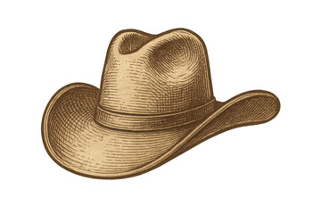 Rustic Western Wear: A timeless symbol of the American West, a finely detailed cowboy hat, evoking images of vast landscapes, rodeos, and the rugged charm of frontier life. 