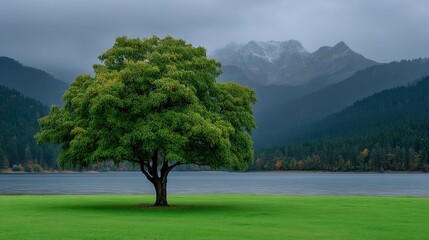 A Majestic Tree Standing Strong in an Open Field Symbolizing Hope Beyond Imagination and Resilience Amidst Adversity