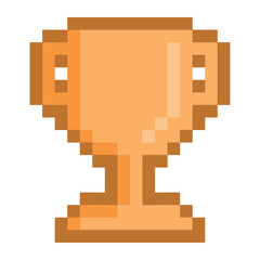 Pixel Trophy Retro Icon
