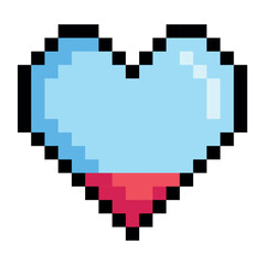 Obraz premium Pixel Heart Life Bar 