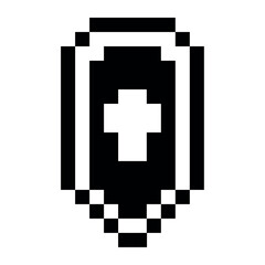 Pixel Shield Retro Icon
