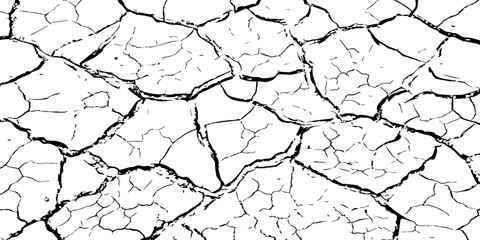 Close-up texture of dry cracked earth with irregular lines and natural abstract patterns. High-resolution cracked soil background for environment, drought, desert, and texture design concepts.