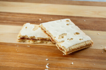 A view of a gluten-free toaster pastry.
