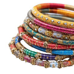 Stacked colorful bangles (1)