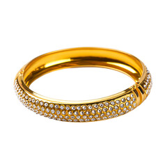 Gold bangle with studded embellishments