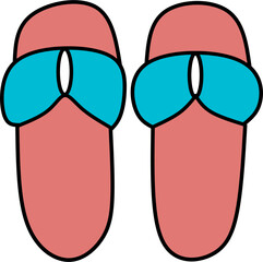 vector illustration Slippers 