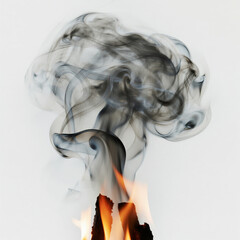 smoke on white background 08006