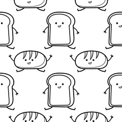 seamless pattern of hand drawn cake