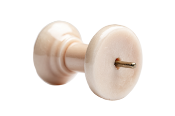 Light beige push pin, two circular heads