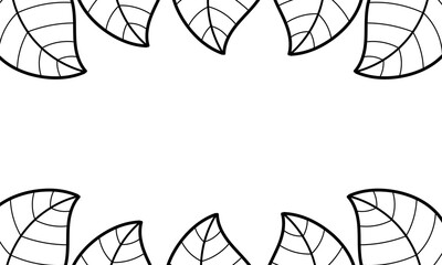 hand drawn leaves with nature theme