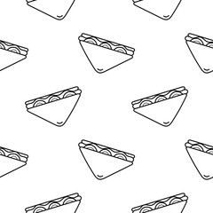 sandwich hand drawn seamless pattern