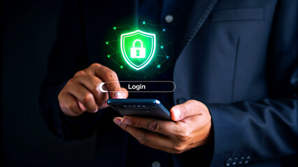 Secure your digital world with a smart login action, protecting sensitive data with advanced cybersecurity technology