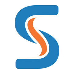 Letter S logo design, modern fluid shape dynamic monogram, corporate business, technology or security brand identity vector icon