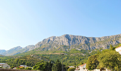 Mountain Above Drvenik at Makarska Riviera, Croatia
