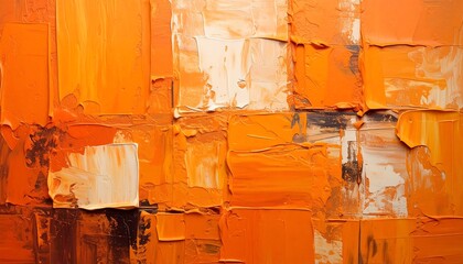 Abstract Orange And White Textured