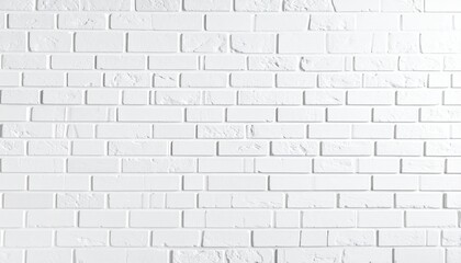 Close-up view of a clean white brick wall, lit from above, textured and minimal
