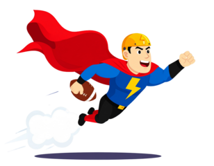  Jayu the Superhero Mascot Flying