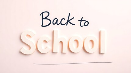 Fototapeta premium Back to school message on pink background with copy space.