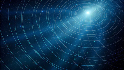 Abstract Futuristic Spiral Light Tunnel Glowing With Neon Particles For Digital Background And Motion Design