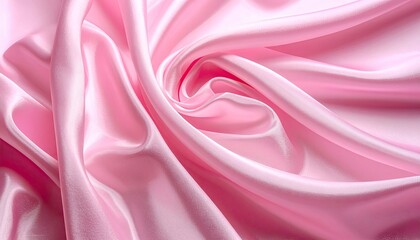 Fototapeta premium Abstract Pink Satin Fabric with Soft Light and Delicate Folds Creates a Luxurious and Elegant Texture Full Frame