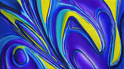 Hyperrealistic fluid art with vibrant color blending



