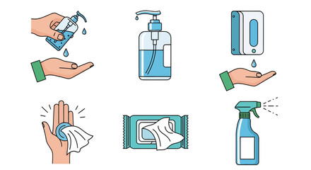 Hygiene and sanitation products for hand and surface cleaning