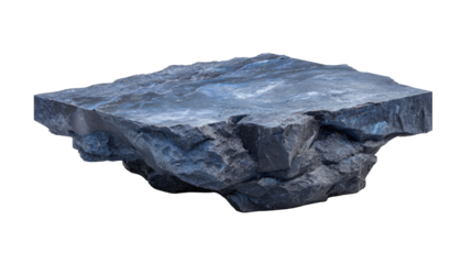 dark blue rock platform for display isolated on white background