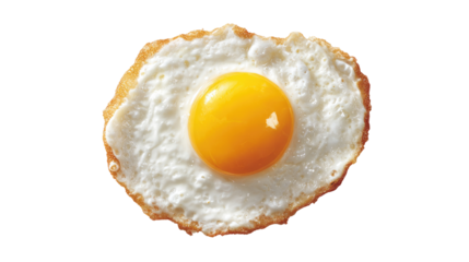 fried egg isolated on white background