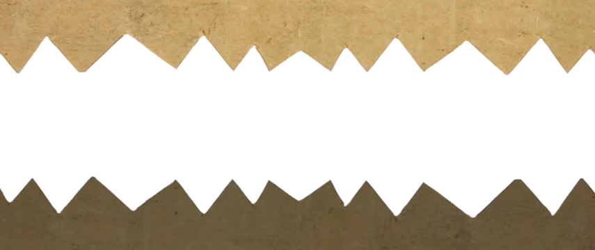 Double Sawtooth Edge Texture: Zig Zag Cut Kraft Paper Banner Border
