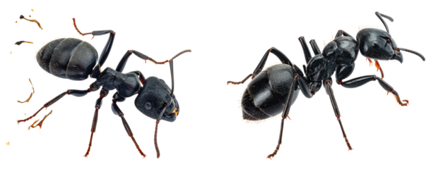 Macro Close-Up of Black Ant Sidparent Background PNG
