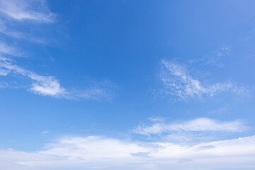 clear blue sky background,clouds with background, Blue sky background with tiny clouds. White fluffy clouds in the blue sky. 