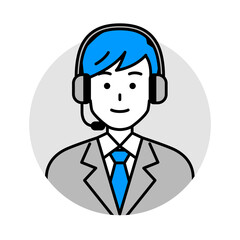 男性オペレーターのアイコン