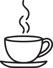 Classic tea coffee cup vector design for digital creative artwork