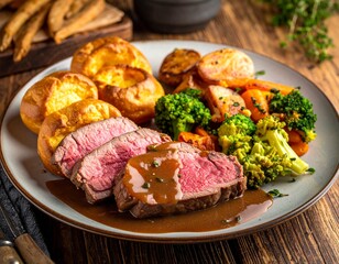 Roast Beef with Yorkshire Pudding and Gravy &ndash; Classic British Sunday Roast