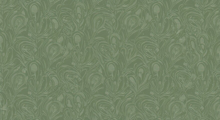 Fototapeta premium Subtle Green Feather Pattern Wallpaper Design for Interior Decorating and Backgrounds with a Calming Aesthetic and Organic Feel for Home or Office Spaces