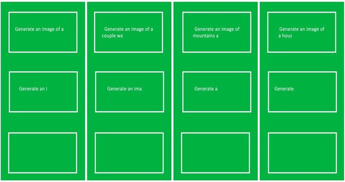 Animation of binary coding over digital ai landscape icons on transparent background