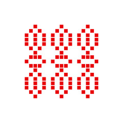 Vector Illustration of Palestinian Traditional Tatreez  Embroidery Pattern