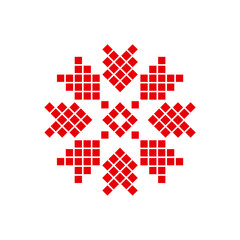 Vector Illustration of Palestinian Traditional Tatreez  Embroidery Pattern