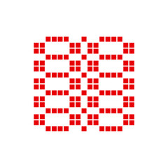 Vector Illustration of Palestinian Traditional Tatreez  Embroidery Pattern