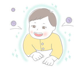 赤ちゃんとウイルス