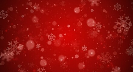 Festive red background with snowflakes for holiday themes