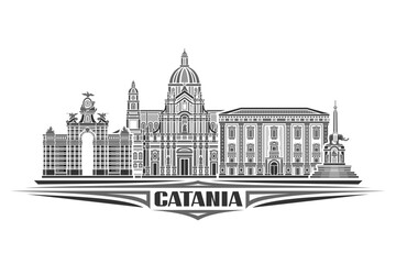 Vector illustration of Catania